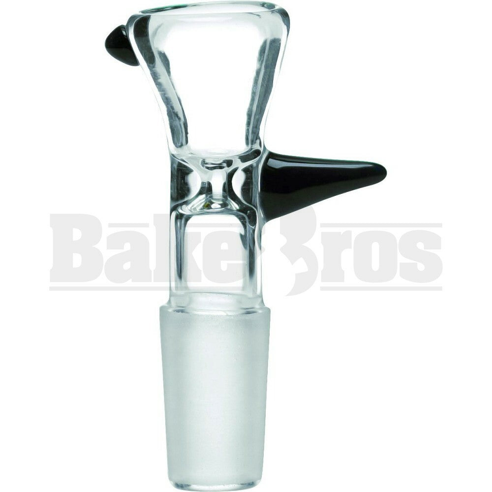 BOWL FUNNEL WITH GLASS DOT AND HORN HANDLE DARK BLUE 14MM