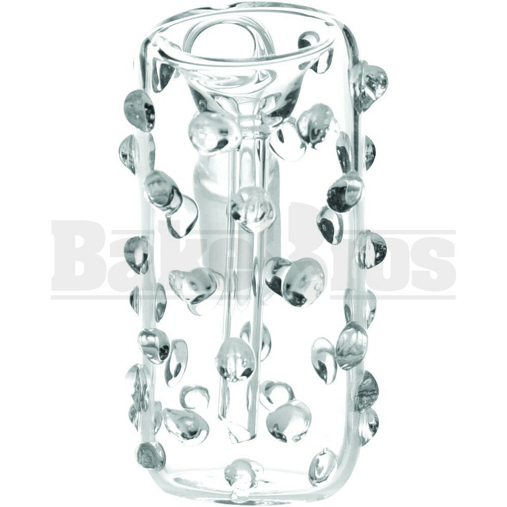 ASHCATCHER BOWL POLKA DOTS ANGLED JOINT 45* CLEAR MALE 18MM