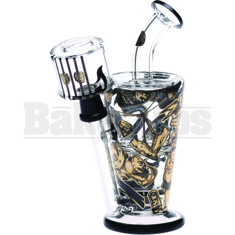 HITMAN VS SLUM GOLD WP RIG SUNDAE CUP HOOD RICH COLLAB 6" CLEAR MALE 10MM