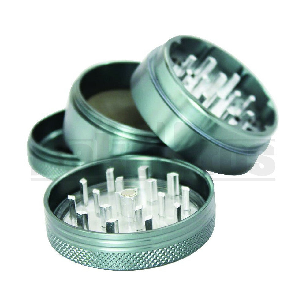 SHARPSTONE CLEAR TOP GRINDER 4 PIECE 2.2" GRAY Pack of 1