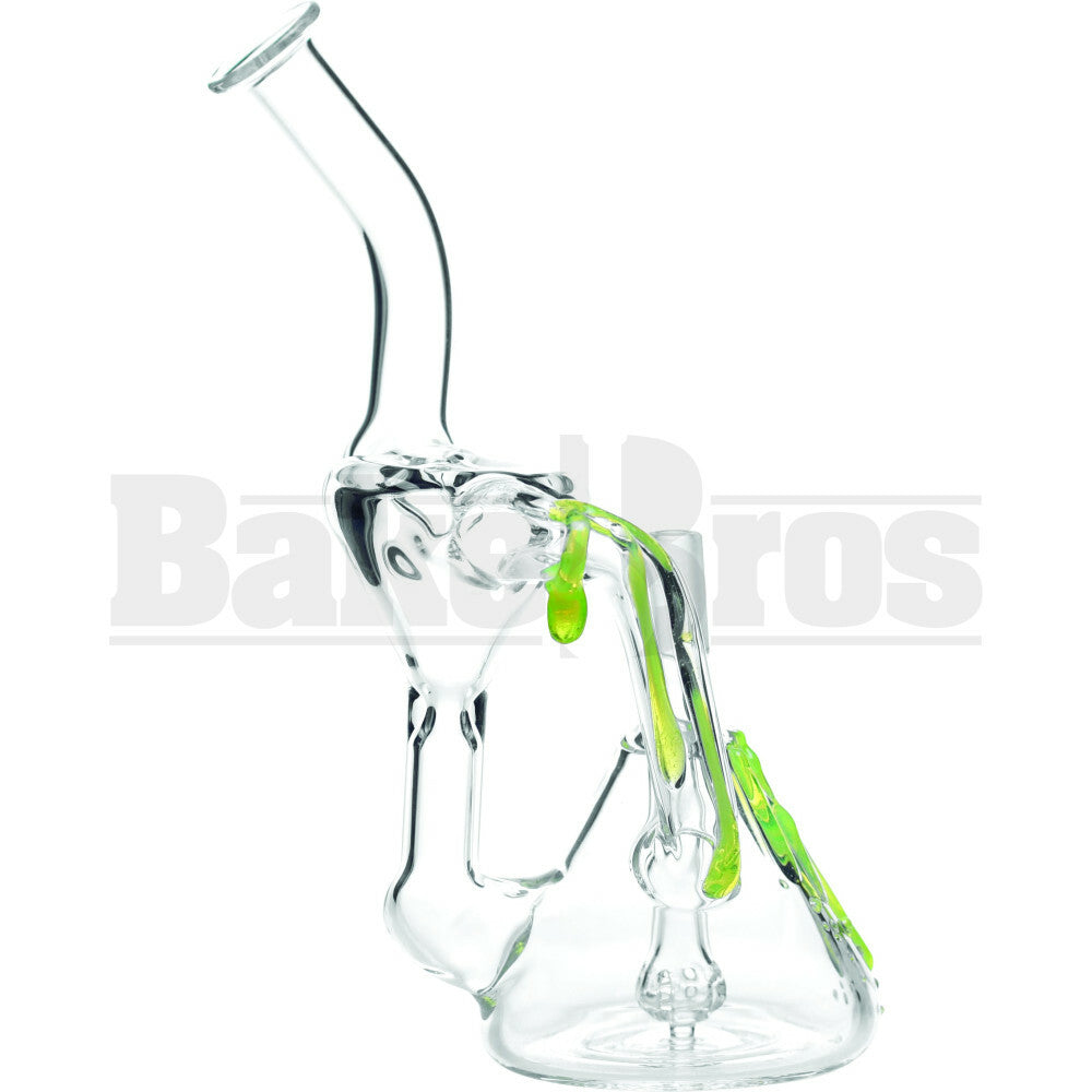 WP SHOWERHEAD PERC CONE BODY RECYCLER 8" SLIME GREEN MALE 14MM