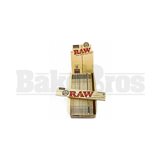 RAW ROLLING PAPERS CLASSIC 12 SIZE 20 LEAVES UNFLAVORED Pack of 20