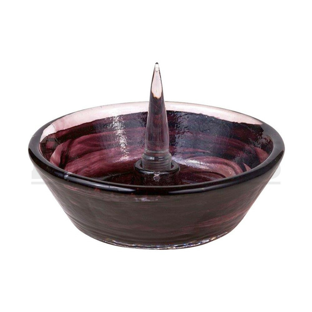 DEBOWLER GLASS ASHTRAY 5" BLACK