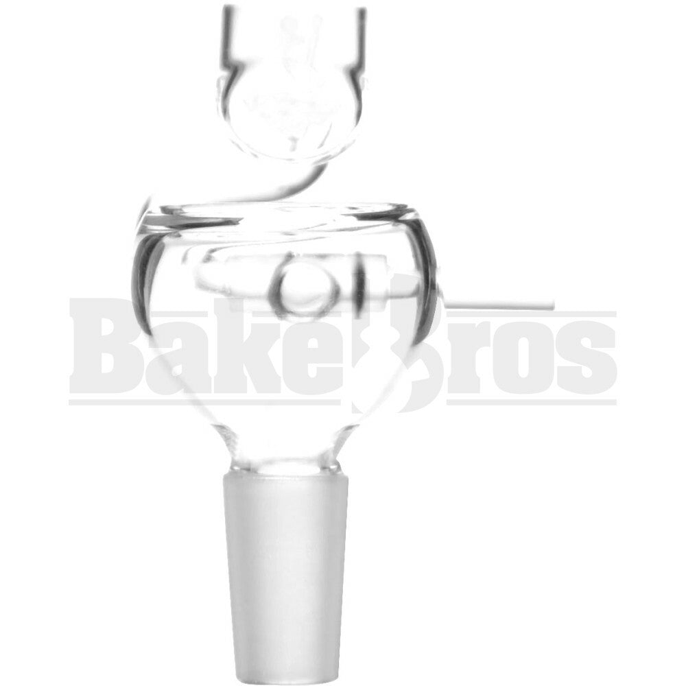 MALE HONEYBUCKET SWIVEL QUARTZ GLASS DOMELESS CLEAR 14MM