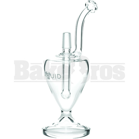 LIQUID GLASS WP EGG VAPOR RIG BUBBLER 9" CLEAR MALE 14MM