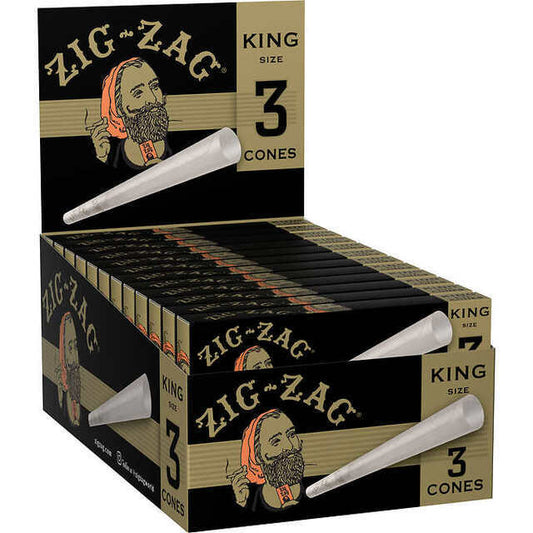 Zig Zag King Size Cones 3-Pack Ultra Thin (24 Packs)