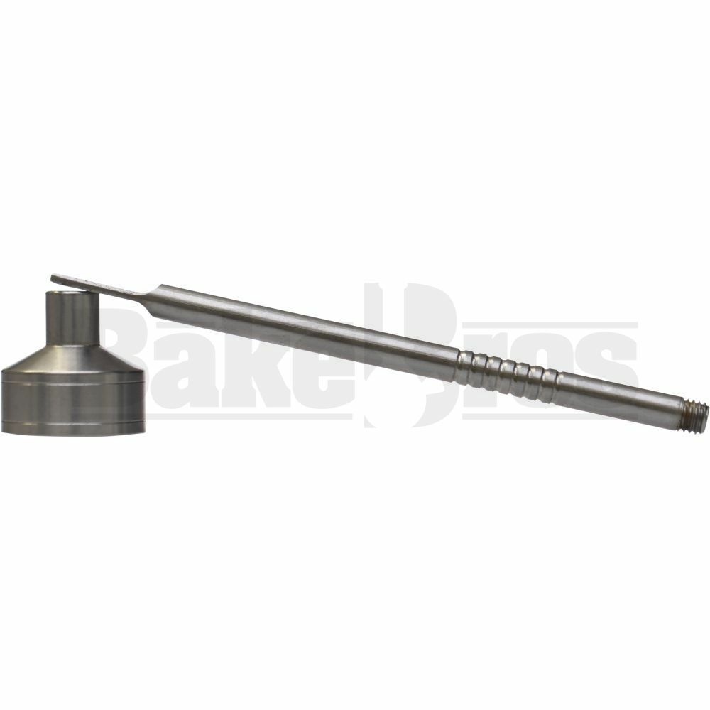 14MM CARB CAP W/ THREADED DAB SCRAPER SPATULA TITANIUM METALLIC FEMALE