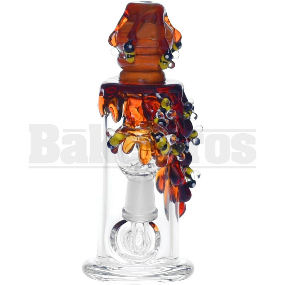 EMPIRE WP BEEHIVE HONEY OIL POT SUPER MINI OIL RIG 5" CLEAR MALE 10MM
