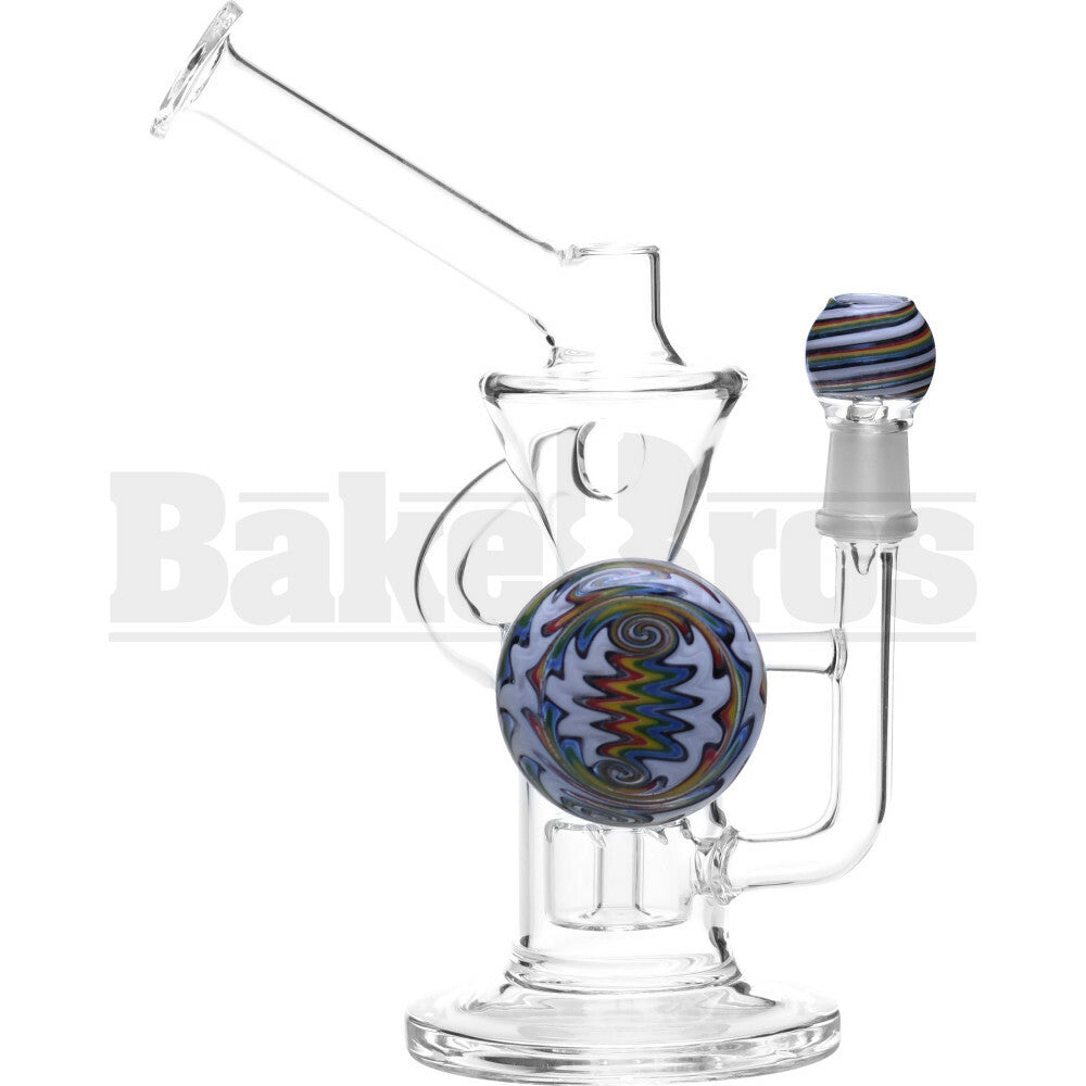 WP SHOWERHEAD PERC KLEIN RECYCLER GRIP DISK 8" GREEN WHITE MALE 14MM