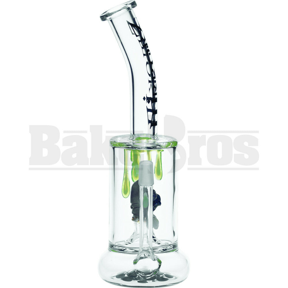 SMOKIN MIRRORZ WP MONSTER PERC SNAGGLE TEETH DRIPS 11" SLIME GREEN MALE 14MM