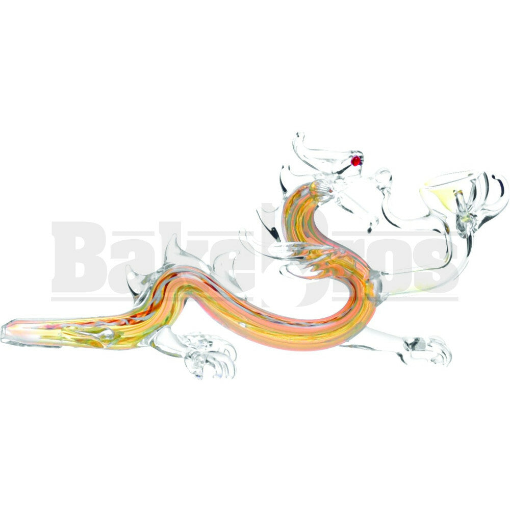 ANIMAL HAND PIPE ANGRY DRAGON 10" ASSORTED COLORS