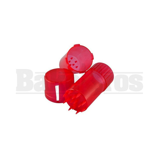 MEDTAINER CONTAINER GRINDER 3 PIECE 3.5" TRANSLUCENT RED Pack of 1