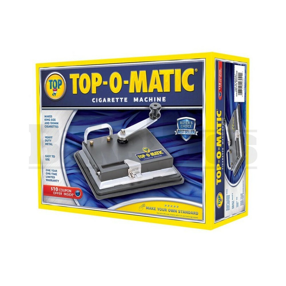 TOP-O-MATIC KING SIZE 100MM CIGARETTE MACHINE SILVER Pack of 1 12" X 6" X 8"