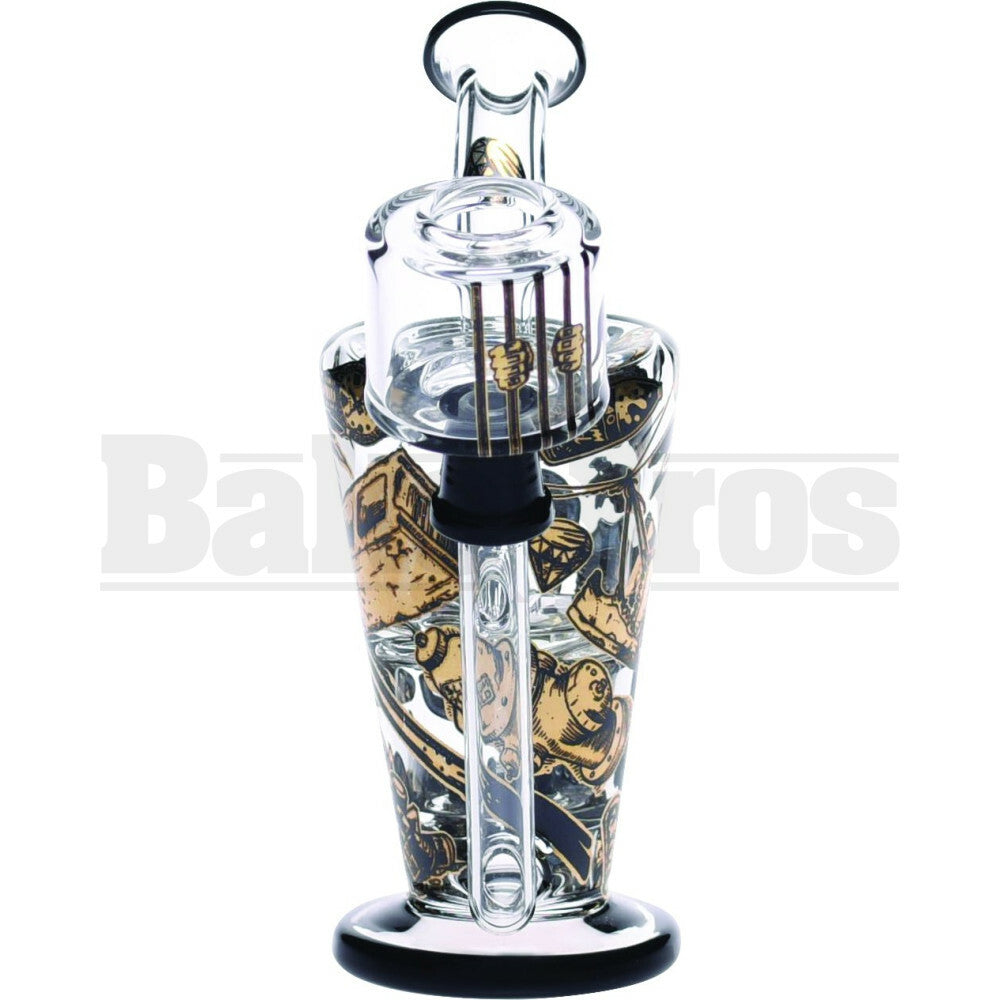 HITMAN VS SLUM GOLD WP RIG SUNDAE CUP HOOD RICH COLLAB 6" CLEAR MALE 10MM