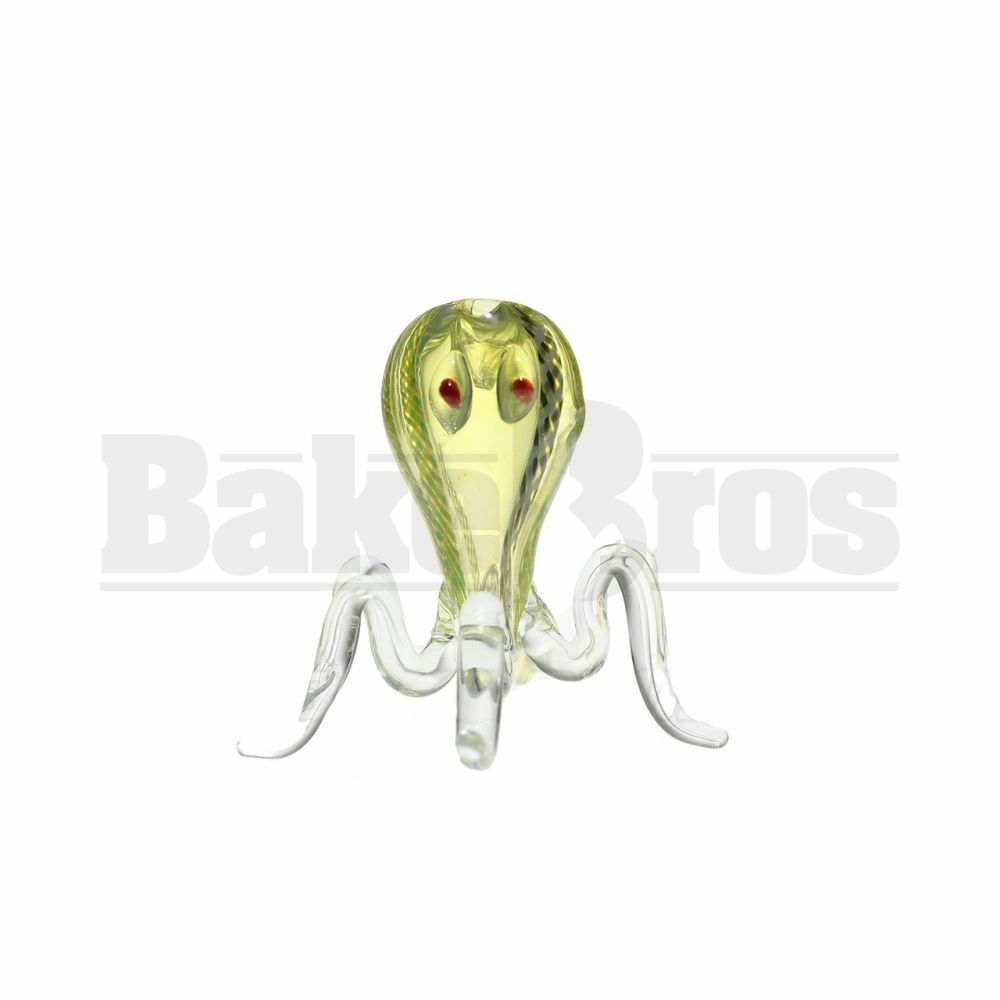ANIMAL HAND PIPE STANDING OCTOPUS 4" ASSORTED COLORS