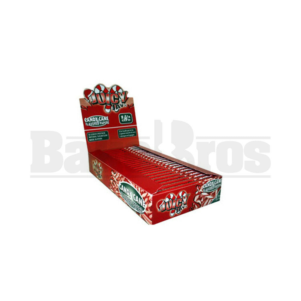 JUICY JAY'S FLAVORED PAPERS 32 LEAVES 1 1/4 CANDY CANE Pack of 24