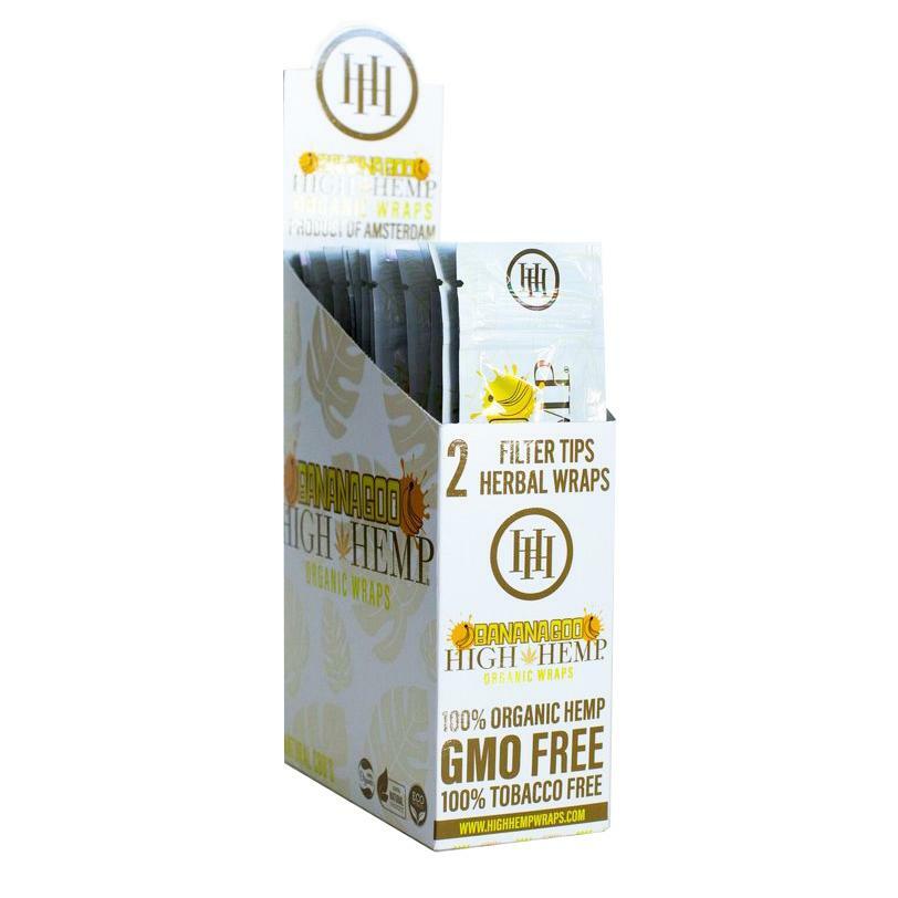 High Hemp Organic Wraps 2 Wraps With 2 Filters Bananagoo Pack Of 25
