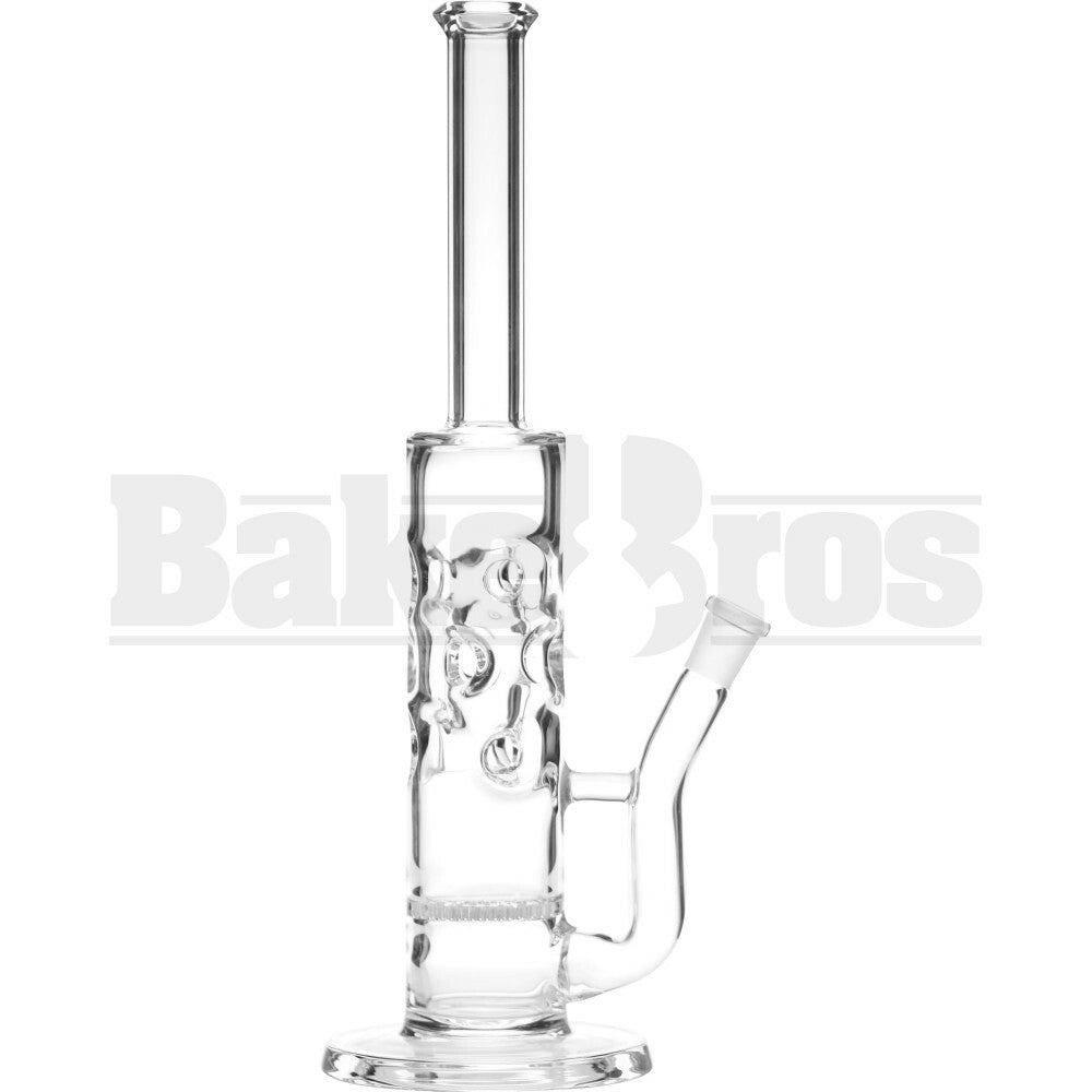 WP HONEYCOMB PERC SWISS CHEESE STRAIGHT BODY 12" CLEAR FEMALE 14MM
