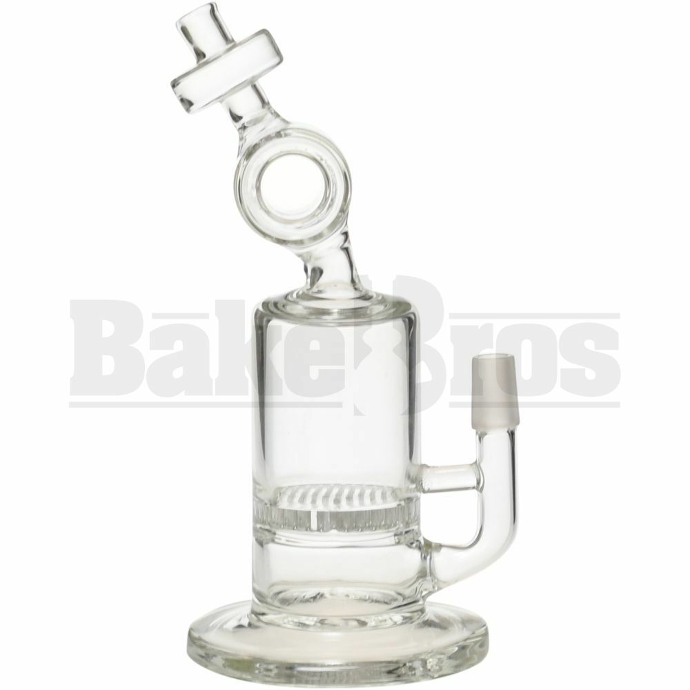 WP BARREL NECK TO CAN W/ HONEYCOMB DICK PERC 7" CLEAR MALE 14MM