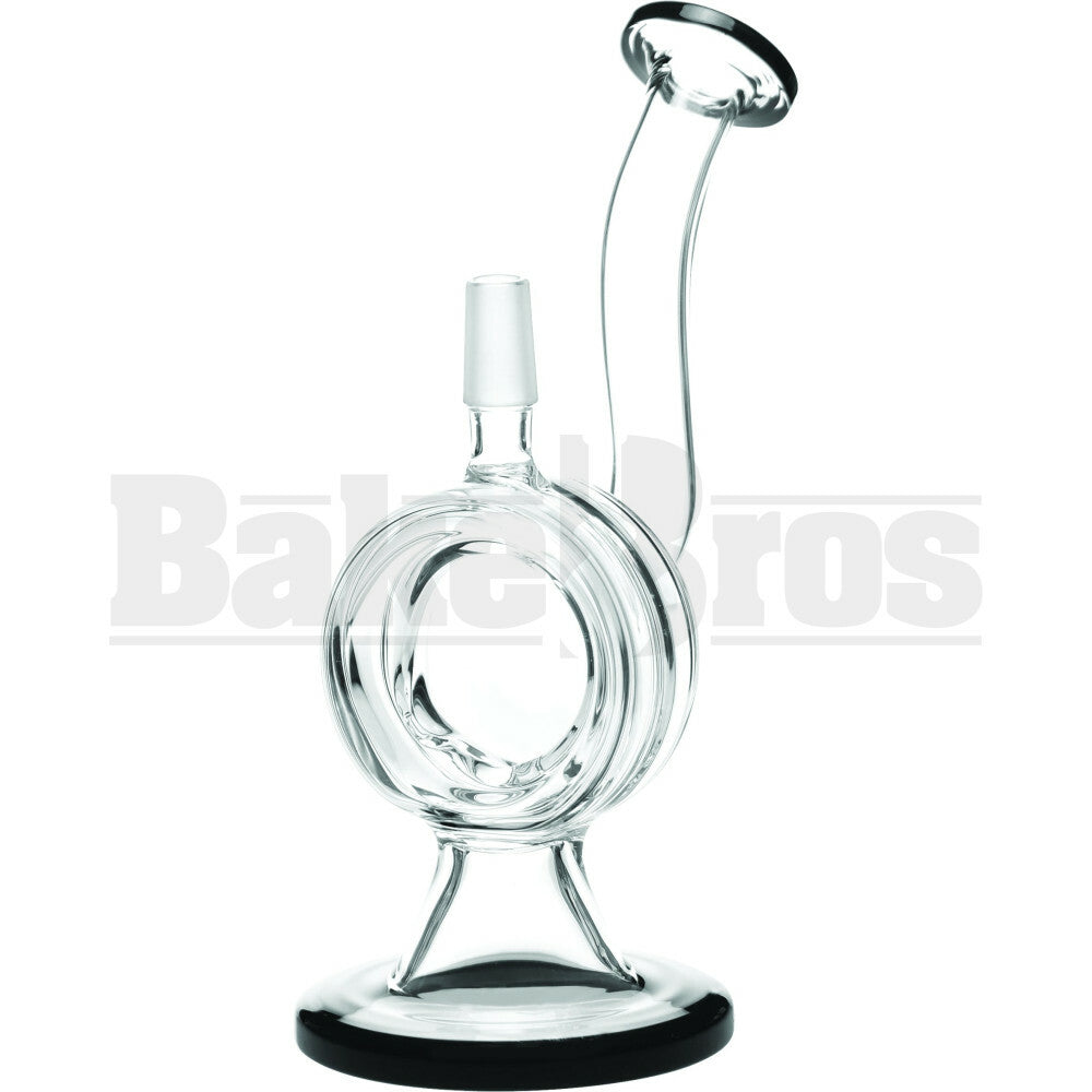 WP TOMMY GUN DISK RIG WITH 2 HOLE PERC 8" BLACK MALE 14MM