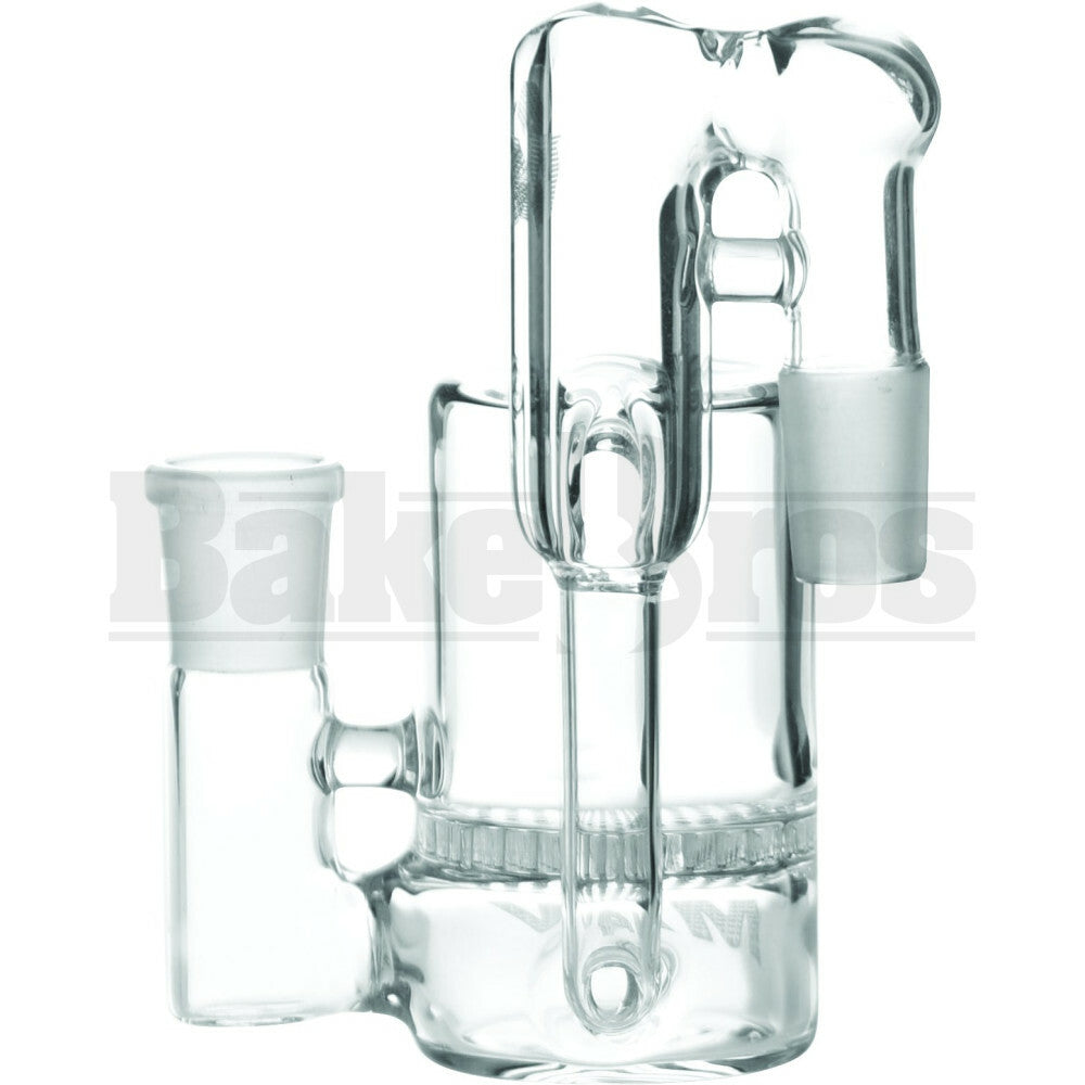 MAVERICK ASHCATCHER HONEYCOMB PERC & RECYCLER L CONFIG 90* JOINT CLEAR MALE 18MM