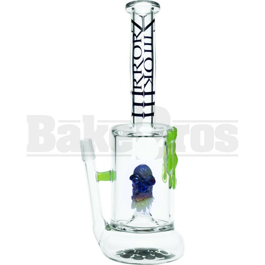 SMOKIN MIRRORZ WP MONSTER PERC SNAGGLE TEETH DRIPS 11" SLIME GREEN MALE 14MM