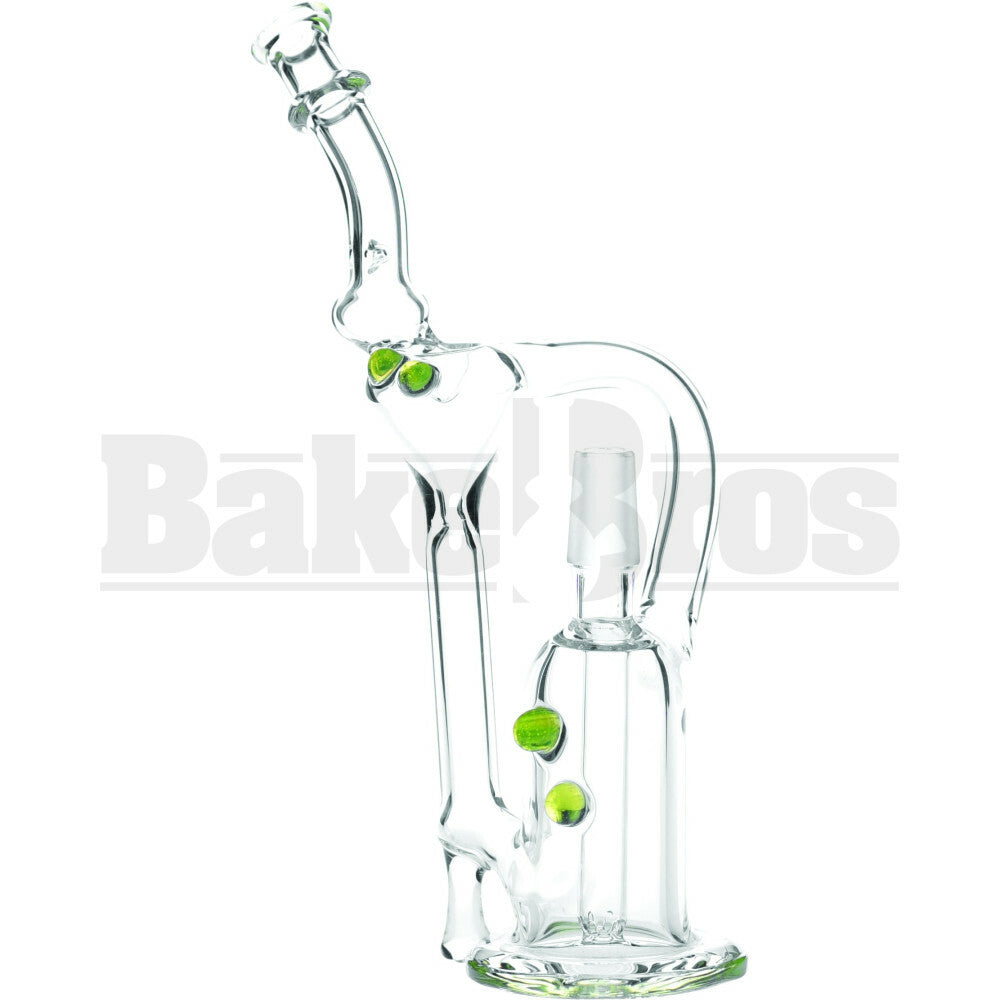 WP HIGH HEAL RECYCLER W/ DIFFUSED PERC 7" SLIME GREEN MALE 14MM