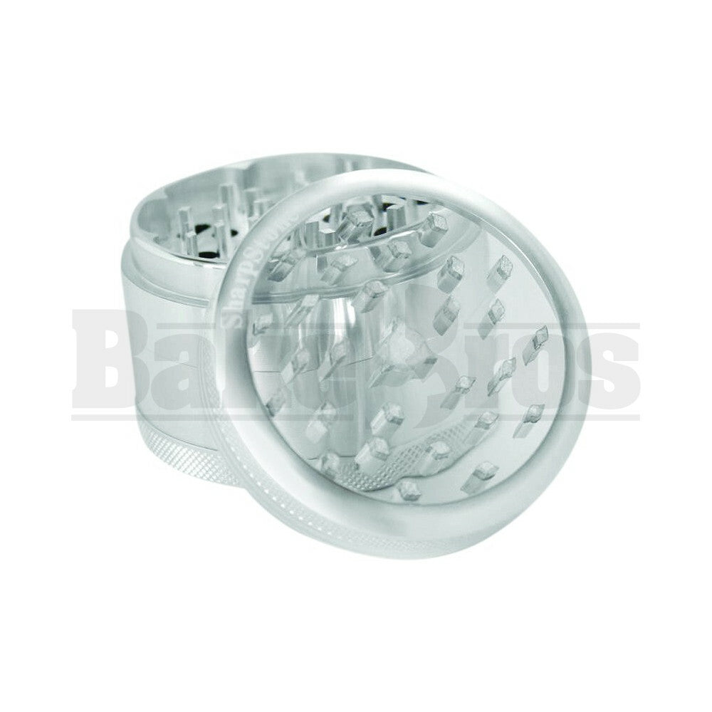 SHARPSTONE CLEAR TOP GRINDER 4 PIECE 2.5" SILVER Pack of 1