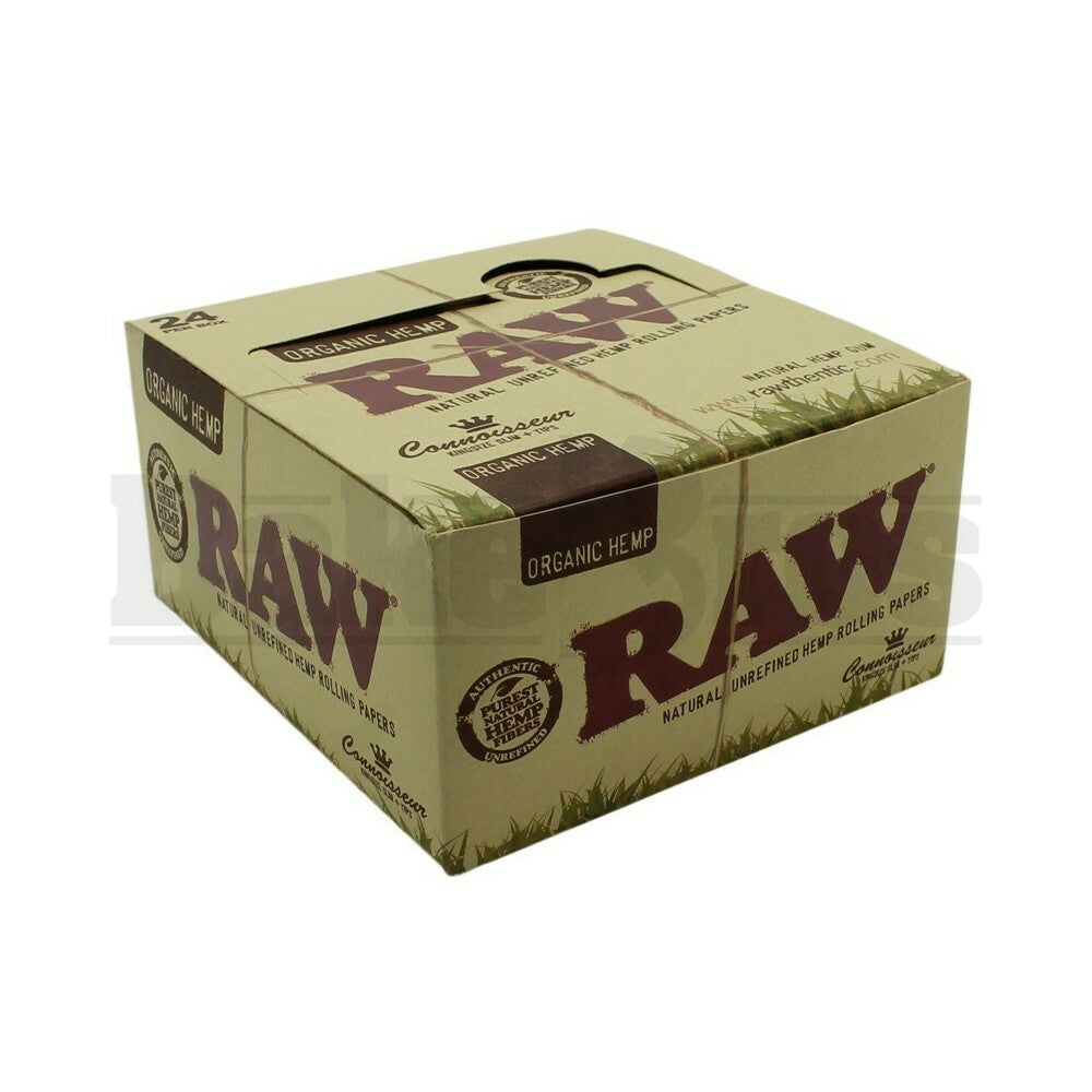 RAW ROLLING PAPERS CONNOISSEUR ORGANIC KING SIZE 32 LEAVES UNFLAVORED Pack of 24