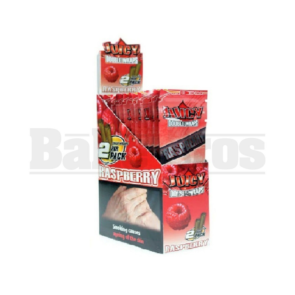 JUICY JAY'S DOUBLE 2 WRAPS RASPBERRY Pack of 25