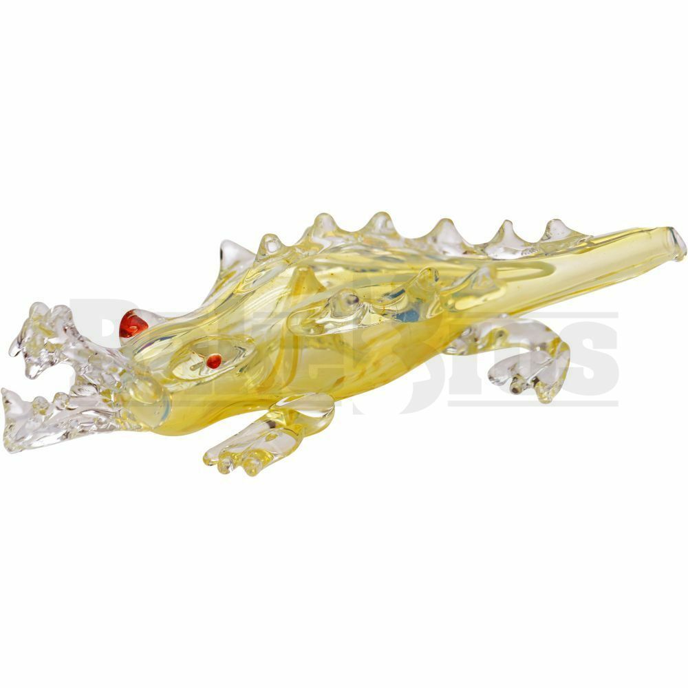 ANIMAL HAND PIPE ANGRY ALLIGATOR ON LAND 6" ASSORTED COLORS