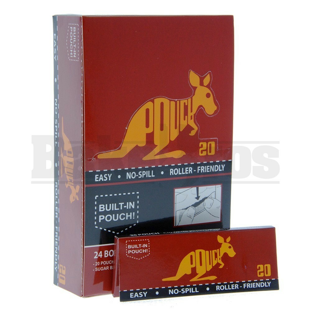 POUCH RICE PAPERS BUILT-IN POUCH 1 1/4 20 LEAVES UNFLAVORED Pack of 24