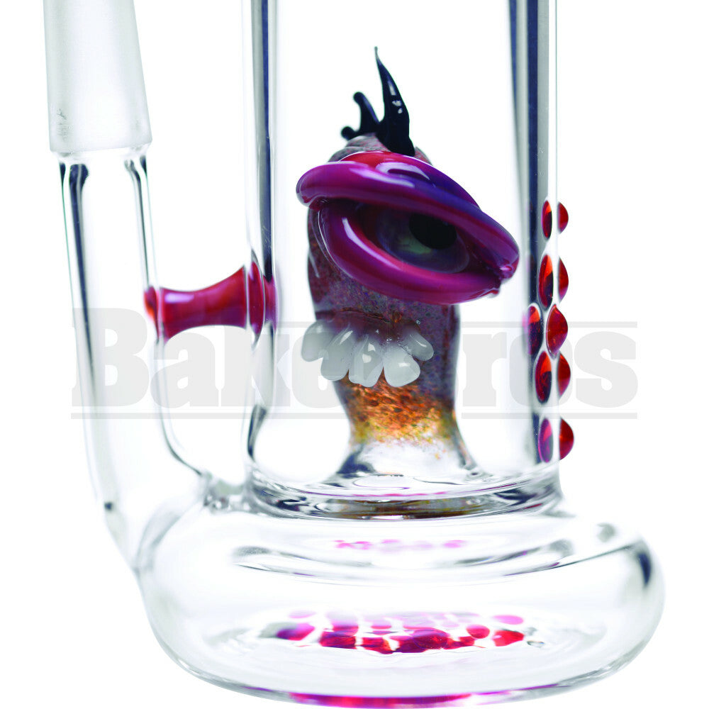 SMOKIN MIRRORZ WP FRITT MONSTER MOHAWK PERC VAPOR RIG 7" RED MALE 14MM