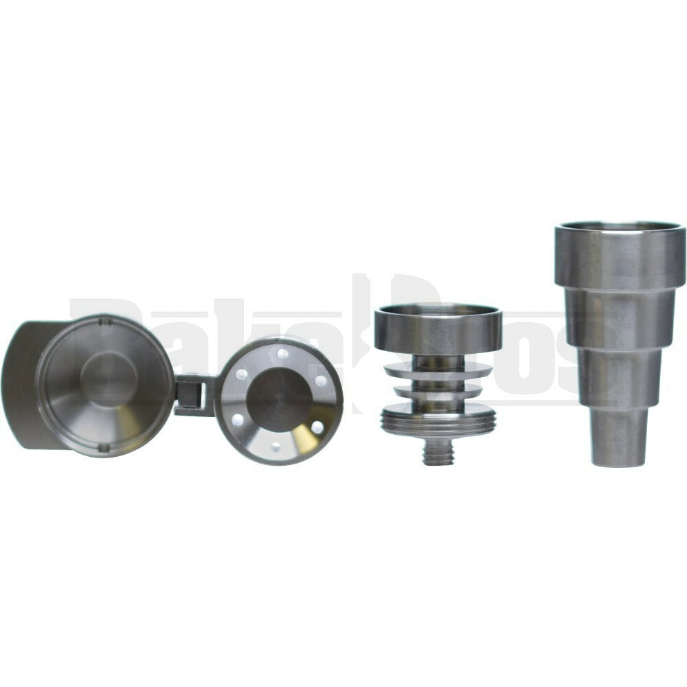 18/14/10 TITANIUM NAIL SALT SHAKER TOP W/ BASEBALL CAP CARB CAP METALLIC FEMALE / MALE