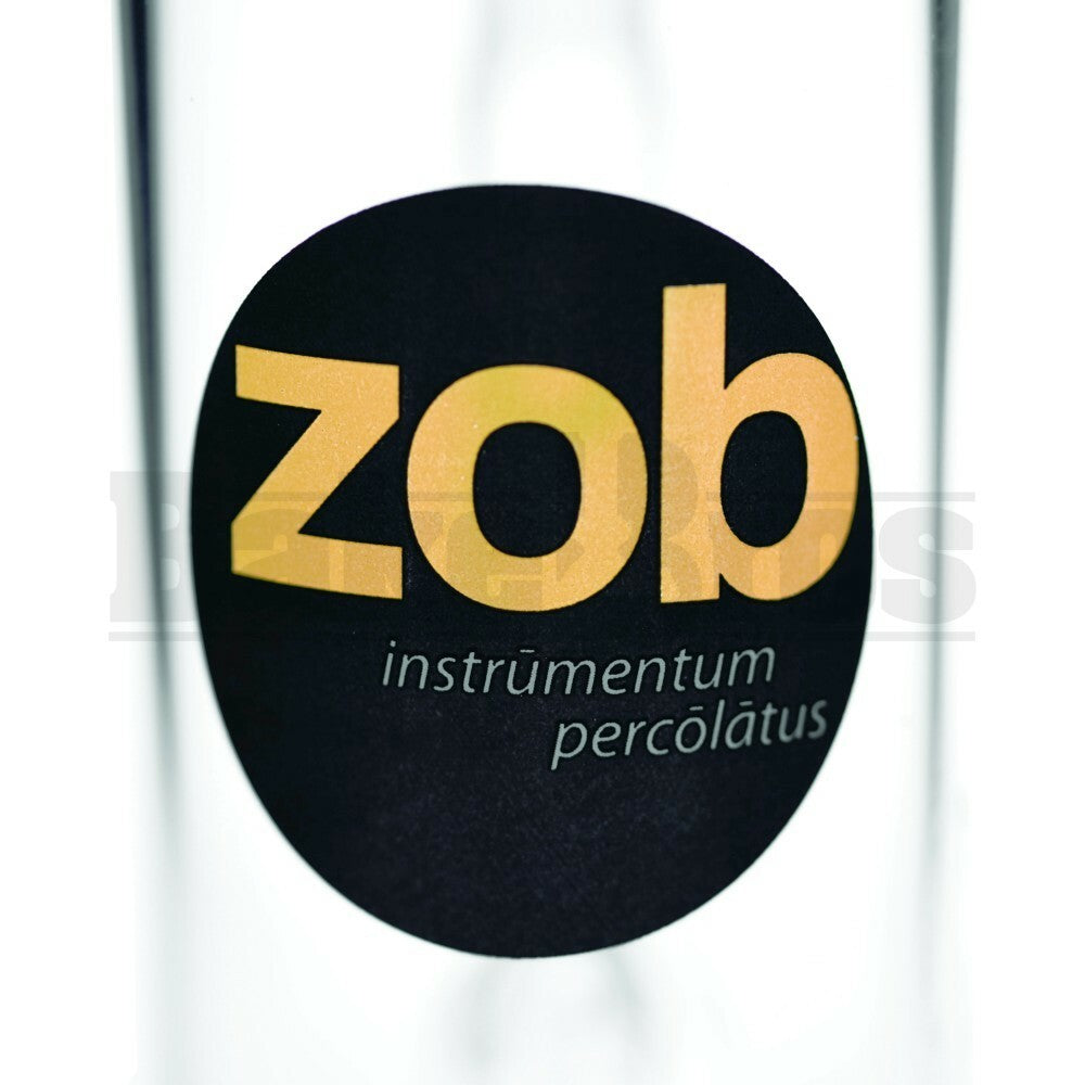 ZOB GLASS WP SNORKEL BUBBLER WITH INLINE PERC STEMLESS 16" CLEAR FEMALE 18MM