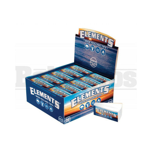 ELEMENTS WIDE TIPS 50 TIPS UNFLAVORED Pack of 50