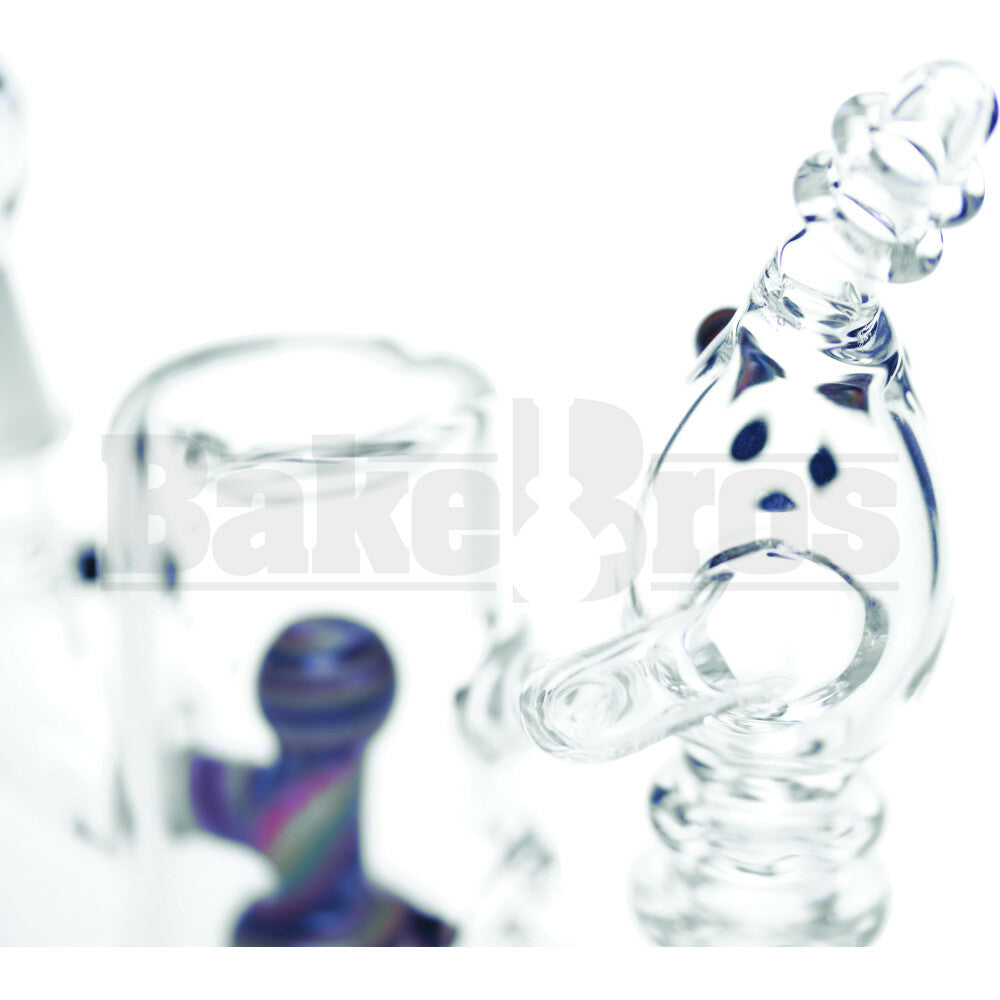 WP CANISTER RECYCLER W/ WAX DISH WIG WAG 6" CLEAR MALE 18MM