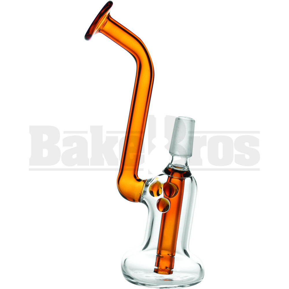 WP GOURD BODY TRUMPET MOUTH 8" AMBER MALE 14MM