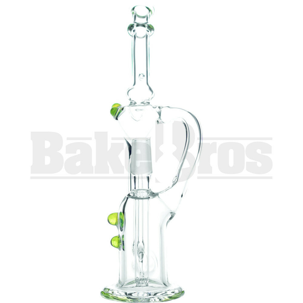 WP HIGH HEAL RECYCLER W/ DIFFUSED PERC 7" SLIME GREEN MALE 14MM