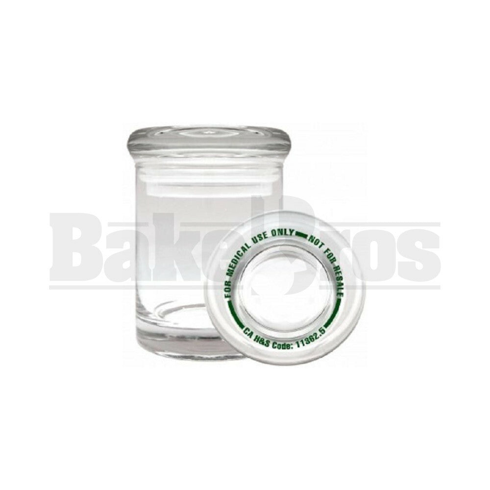 MEDICAL JAR GLASS MED USE ONLY 2" DIAM TRANSPARENT Pack of 1