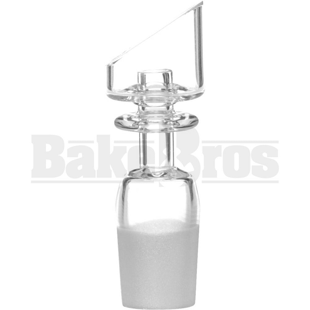 18MM DOMELESS NAIL QUARTZ 45* CUT CLEAR MALE
