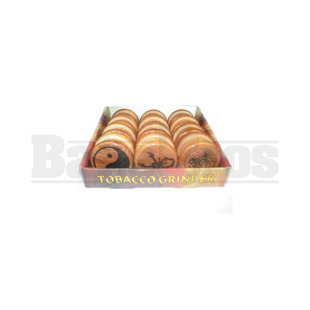 POLLEN GRINDER WOODEN EMBOSSED INK 2.0" ASSORTED DESIGN Pack of 1