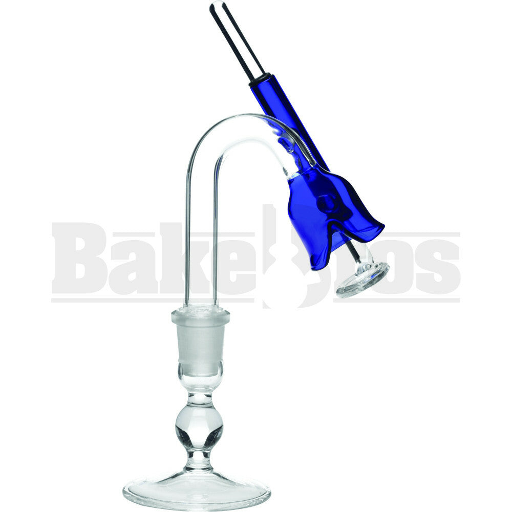 18MM SKILLET GLASS ON GLASS VAPOR BELL HOUSING BLUE MALE