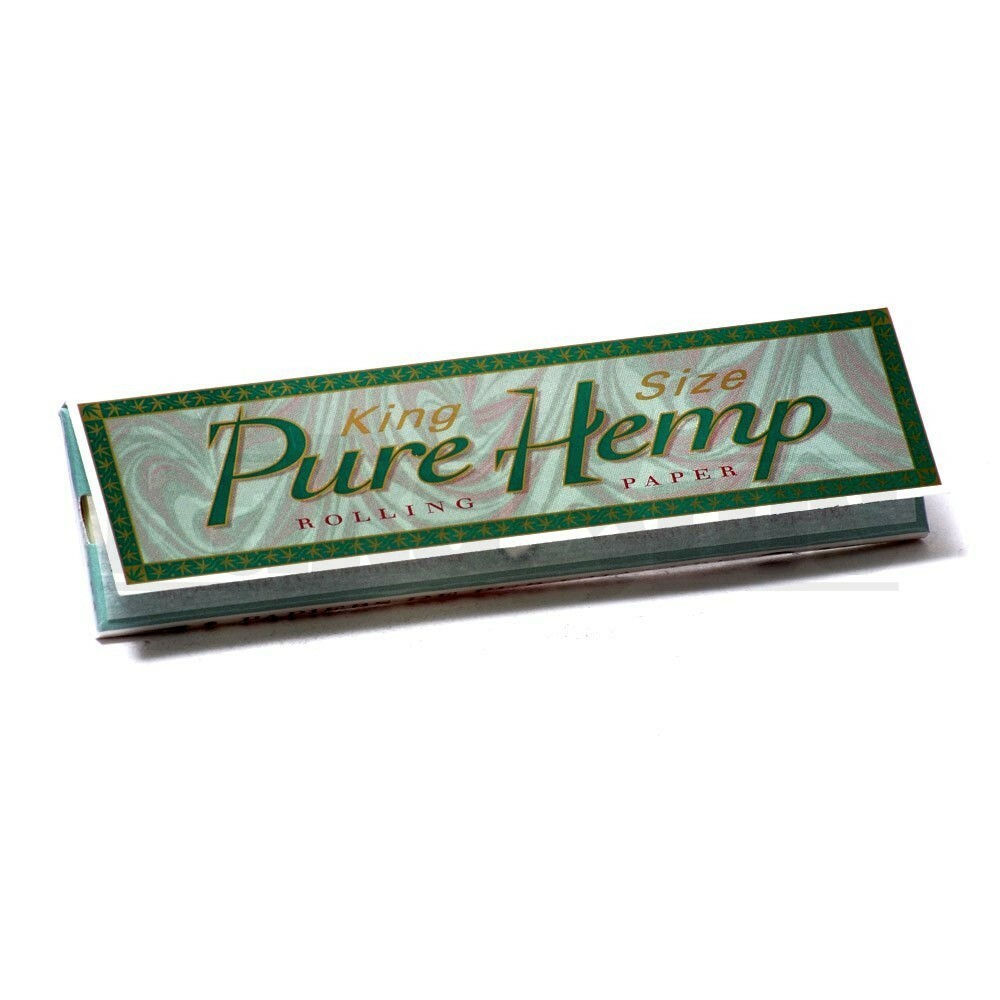 PURE HEMP ROLLING PAPERS KING SIZE 33 LEAVES UNFLAVORED Pack of 12