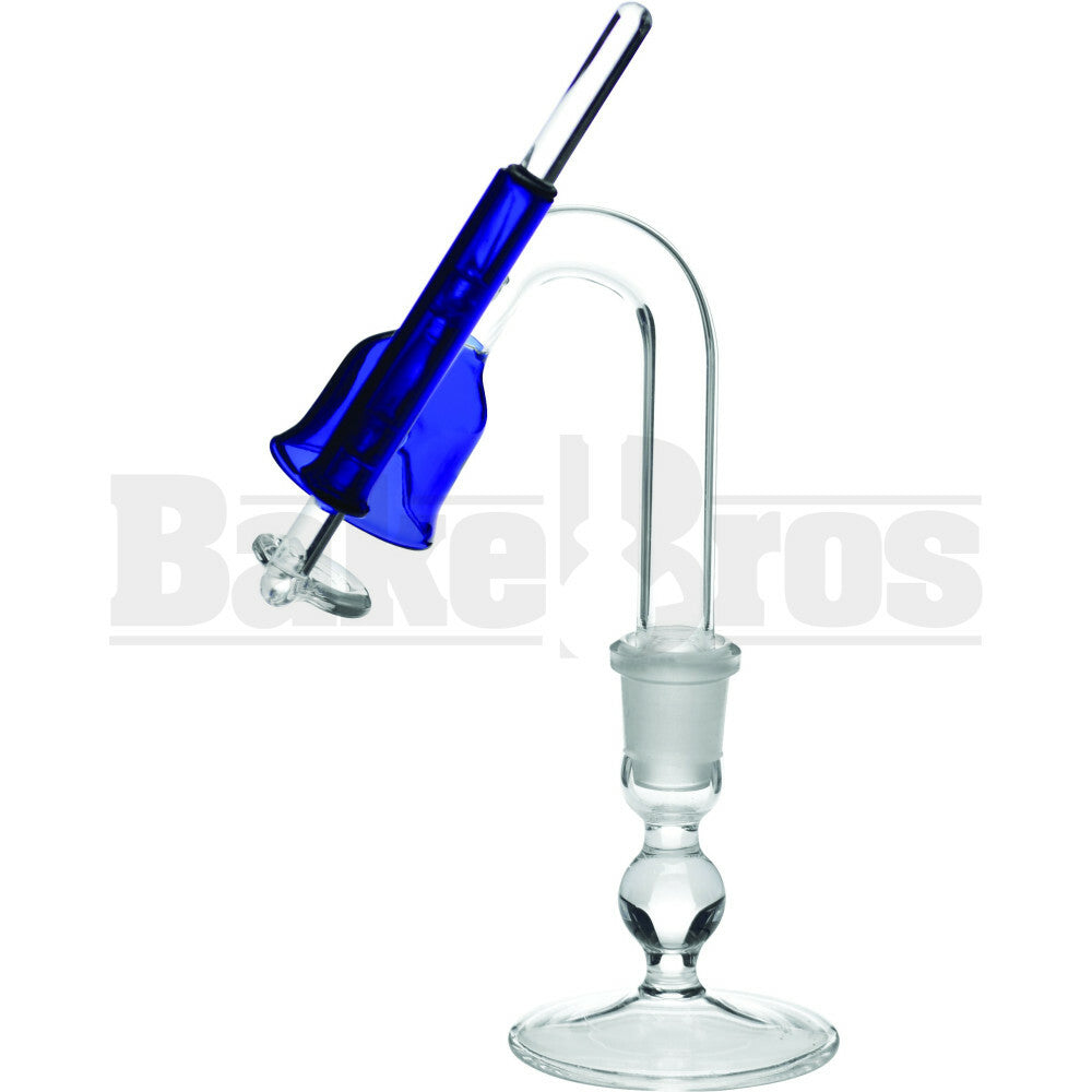 18MM SKILLET GLASS ON GLASS VAPOR BELL HOUSING BLUE MALE