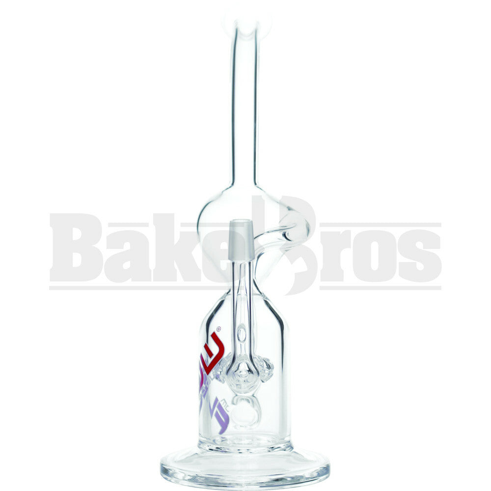 JM FLOW WP TORNADO RECYCLER CROSS MUSHROOM PERC 10" CLEAR MALE 14MM
