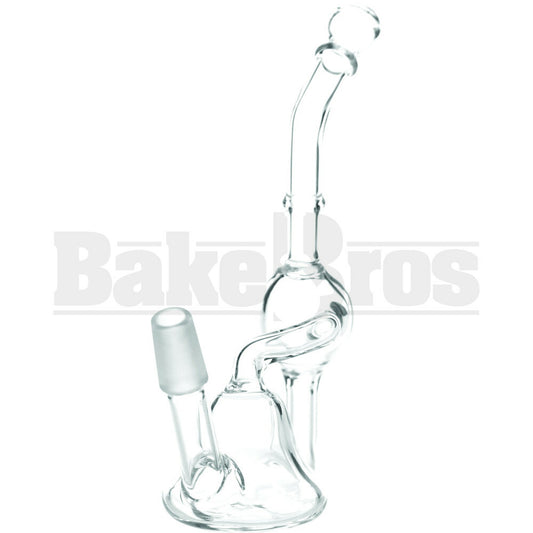 WP GLOBE RECYCLER 6" CLEAR MALE 14MM