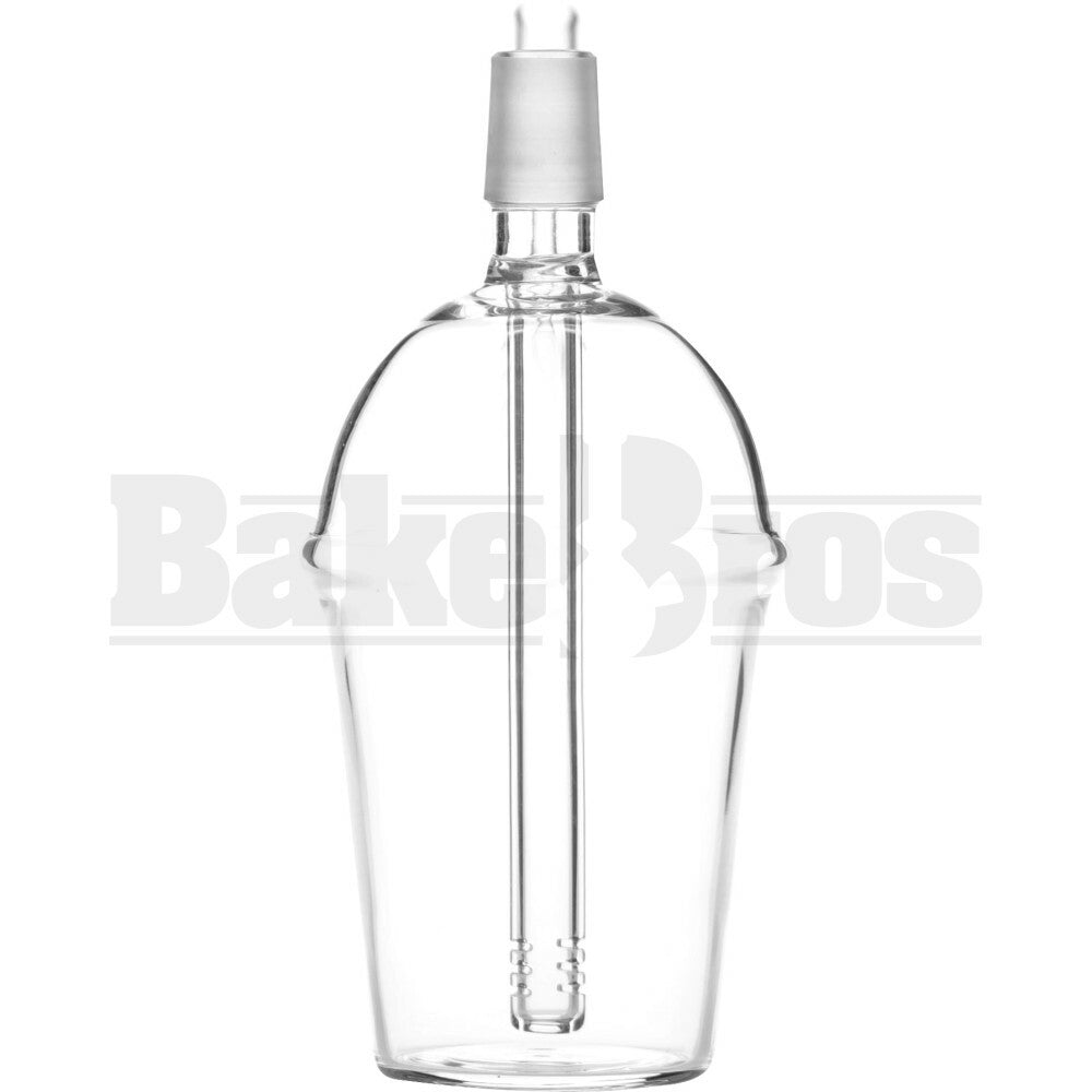 WP BUBBLER STRAIGHT TUBE SLURPEE SHAPE 7" CLEAR MALE 18MM