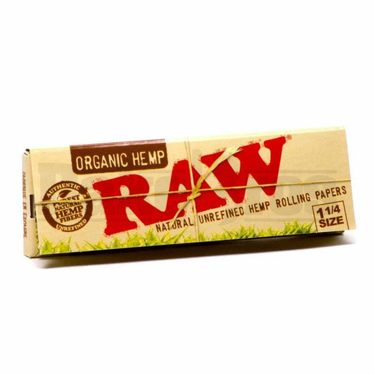 RAW HEMP PAPERS ORGANIC 1 1/4 50 LEAVES UNFLAVORED Pack of 6