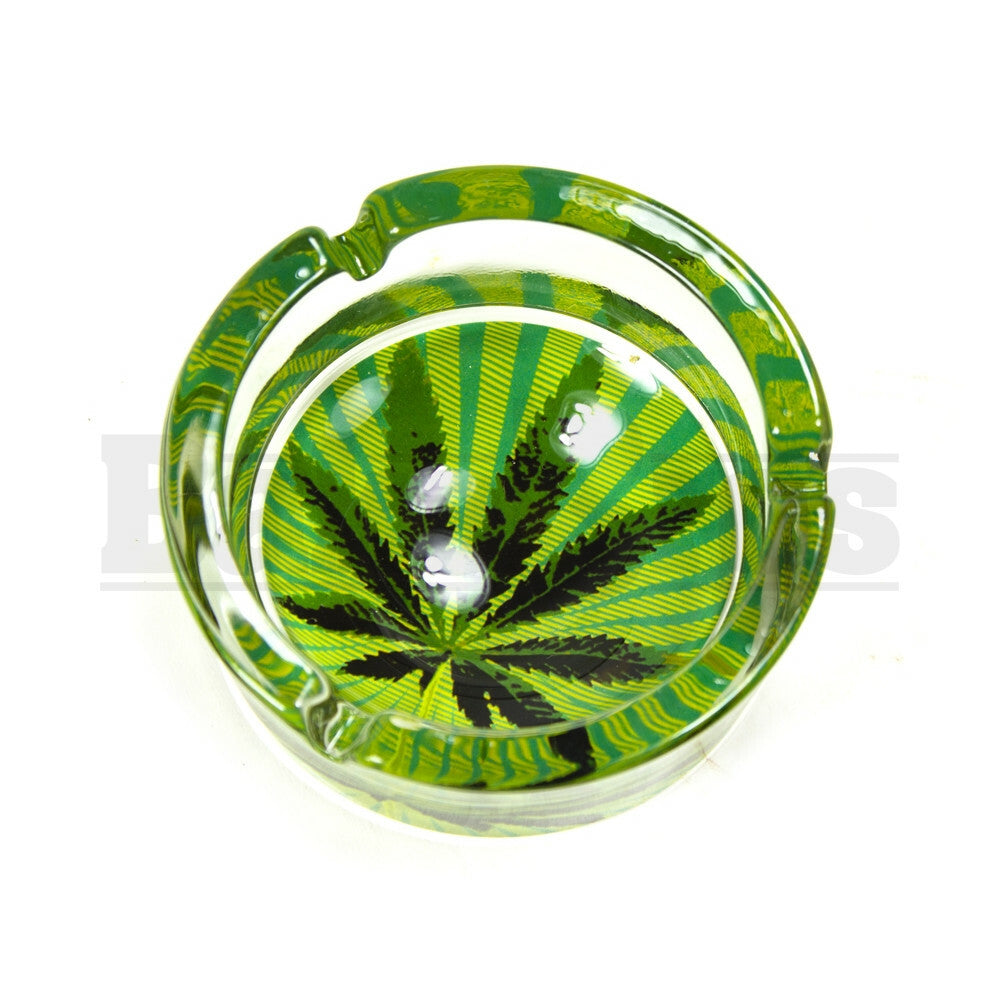 ASHTRAY GLASS PREMIUM DESIGN 3" DIAMETER ASSORTED DESIGN